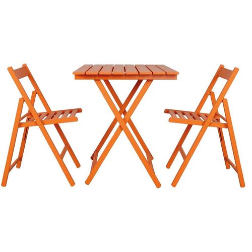 Ensemble Table 60 X 80 Cm Et 2 Chaises Pliantes En Bois