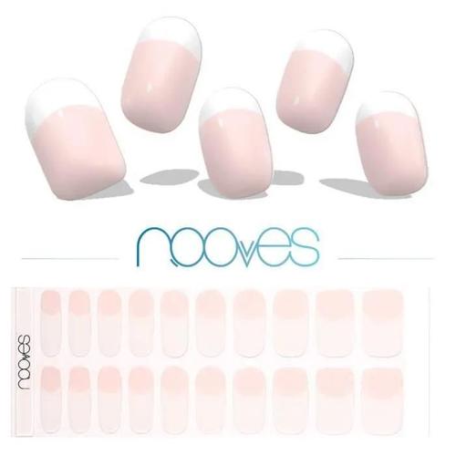 Autocollants À Ongles En Gel Précuré Premium - Nooves - French Grace - Blanc Multicolore