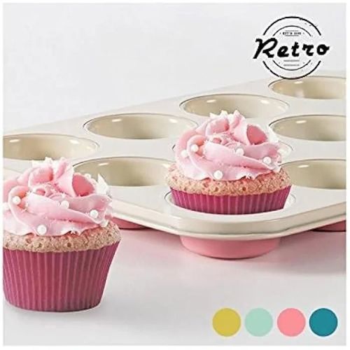 Moule À Madeleines Retro - Silicone - 24 Cm - Rose - Compatibilité Congélateur - Compatibilité Lave-Vaisselle