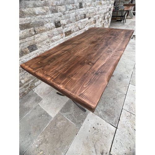 Table À  Manger Bois Massif , Dimension 2mx1m Épaisseur 70 Mm .Prix 850e