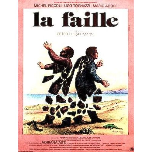 *** La Faille De Peter Fleischmann - 1975 - Michel Piccoli, Ugo Tognazzi, Mario Adorf - Affiche De Cinéma Originale - 120 X 160 - ( Topor ) - Très Bon Etat ***
