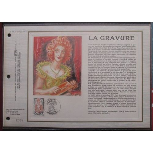 France Cef De 1984 N°726 ; Timbre N°2315 La Gravure