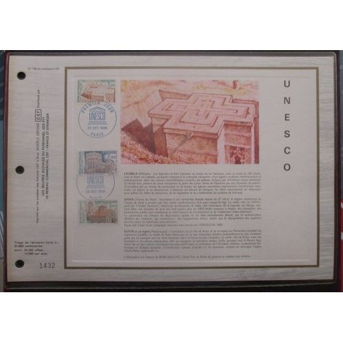 France Cef De 1984 N°746 ; Timbres De Service N°79 Au 81 Unesco