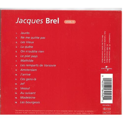 Jacques Brel-Volume 1