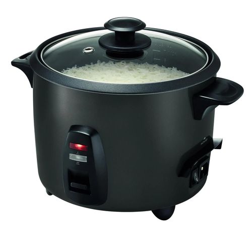 Cuiseur à riz 2.3L Fonction maintien au chaud Accessoires fournis : spatule, bol doseur et panier vapeur CARREFOUR