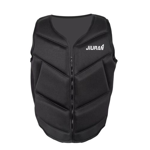 Gilet De Sauvetage D'enfant Portable Pour Adultes En Tissu De Musculation Grande Floating Pour Aquascape Survêtement De Natation Couleur Noire Épaisse 3xl (85-100kg)