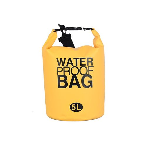 Sac D'eau Étanche En Pvc Pour Sports Nautiques Et Plongée En Plein Air Bord De Mer Sac De Plage Pour Surf En Couleur Jaune Taille 30l Avec Sangle Et Poignée