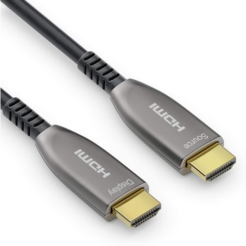Câble 15m HDMI 2.0b, fibre optique hybride, UHD 2160P, 4K60Hz, 4:4:4, HDR, 18Gbps