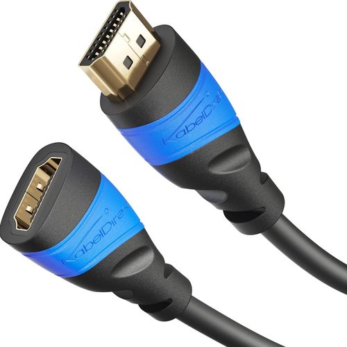 Câble D'extension Hdmi, Blindage Spécial A.I.S. - 1,5m (4k@60hz Pour Un Ultra Hd Époustouflant, Extension Hdmi Pour Ps5/Xbox, Compatible Avec Hdmi 2.0/1.4, Arc, Highspeed Avec Ethernet)