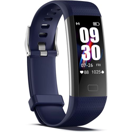 Lbgwp Montre Connectée Femme Homme,Montre Sport Podomètre Fitness Tracker D'activité Sommeil Fréquence Cardiaque Tension Artérielle Spo2 Calories Smartwatch Ip68 Etanche Bracelet Connecté