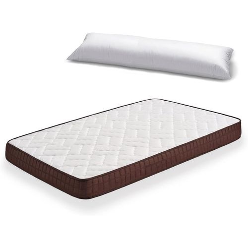 Matelas + Oreiller Toucher Plume, Noyau Haute Densité Respirant, avec Tissu 3D et Aloe Vera, Tissus, 80 x 190