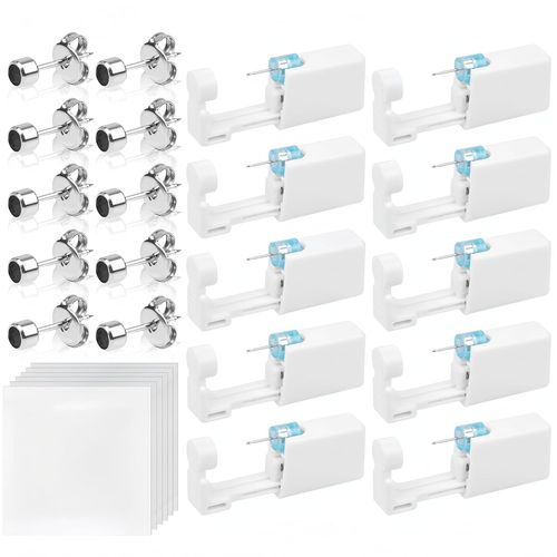 Perceur D'oreille, Pistolets De Piercing, Pistolets De Perçage D'oreille, Kit Piercing Oreille, Avec Coton Alcoolisé, Outil Auto-Perçant, Pour Femmes Hommes[X1331]