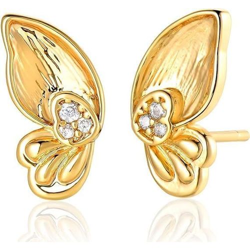 Boucles D'oreilles Plaquées Or 18 Carats Avec Zircone Cubique Pour Femmes Et Filles[X2487]