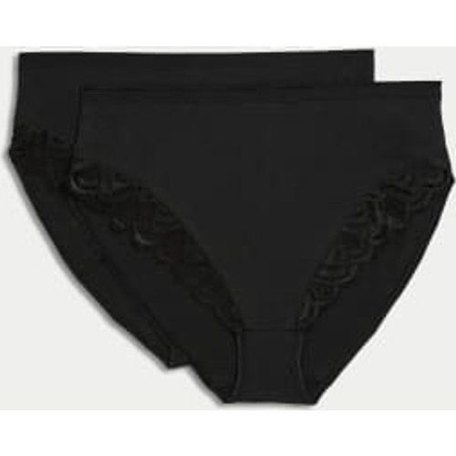 Lot De 2 Culottes Sculptantes En Coton Et Dentelle Amelia - Noir