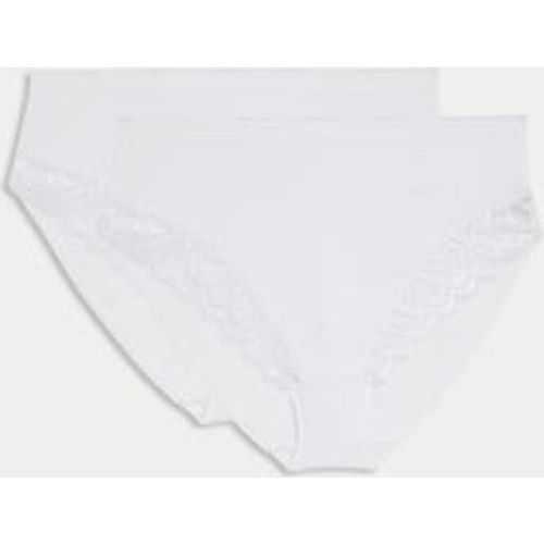 Lot De 2 Culottes Sculptantes En Coton Et Dentelle Amelia - Blanc