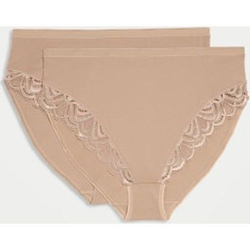 Lot De 2 Culottes Sculptantes En Coton Et Dentelle Amelia - Rose