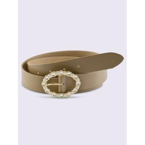 Ceinture Boucle Décorative - - Beige