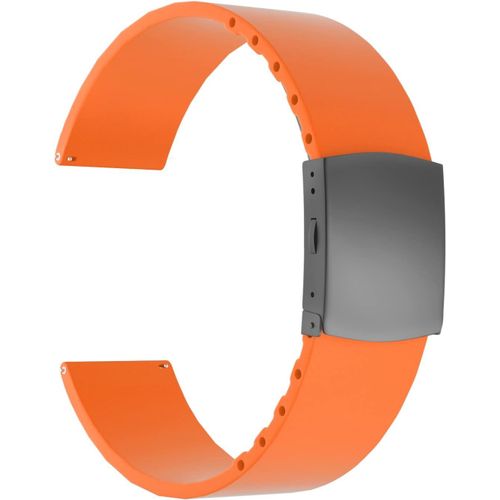 Bracelet Montre Remplacer Silicone Bracelet Montre - 16mm, 18mm, 20mm, 22mm, 24mm Caoutchouc Montre Braceletavec Boucle Déployante Acier Inoxydable[Q219]