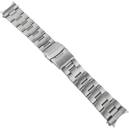 Bracelet De Montre Un Xe En Acier Inoxydable Noir/Argent Avec Boucle Déployante Courbe Longueur Réglable Avec Outil D'installation Et Extracteur À Gauche Wa181-182s[Q1667]