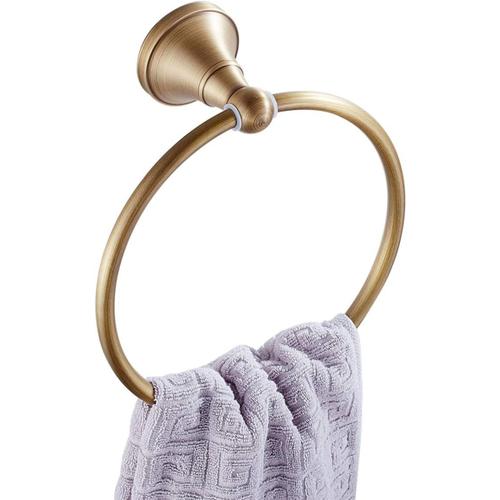 Anneau Porte-Serviette Rond En Laiton Pour Porte-Serviette De Salle De Bain Serviette De Bain Suspendu Fixé Au Mur, Bronze Brossé[ADP2207179]