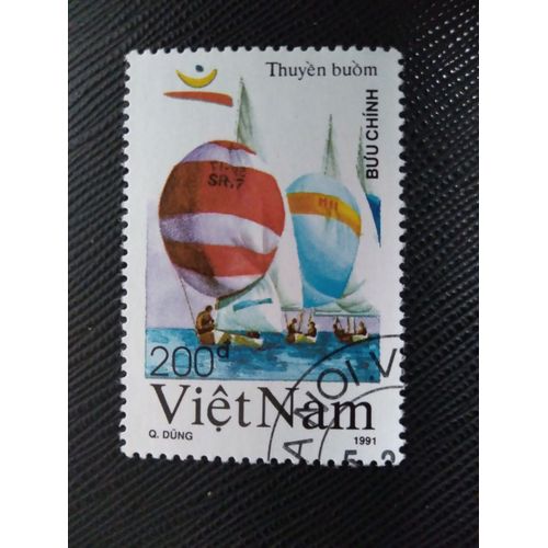 Timbre Vietnam Yt 1164 Jeux Olympiques D'été - Barcelone - Yachting 1991 ( 120109 )