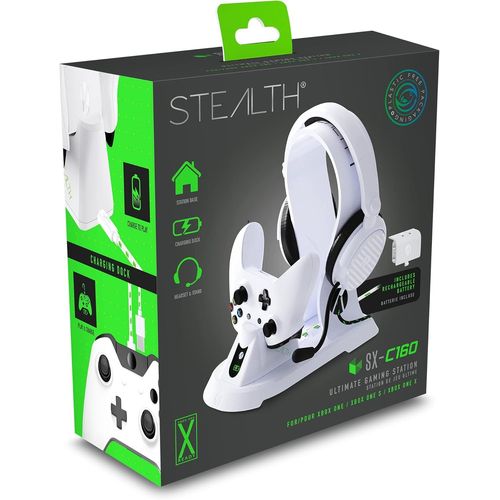 Stealth Sx-C160 Pour Xbox One - Casque De Jeu, Support Pour Casque, Base De Rangement, Station D'accueil Pour Le Chargement, Batterie De Haute Capacité Et Câble Usb De Lecture Et De Charge
