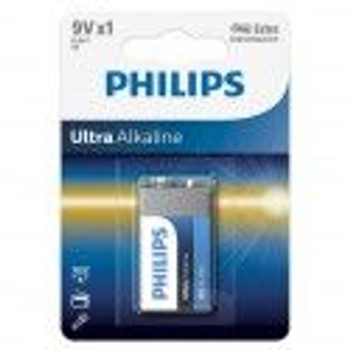 Philips 9V Block Alcaline 6LR61 Blister de 1