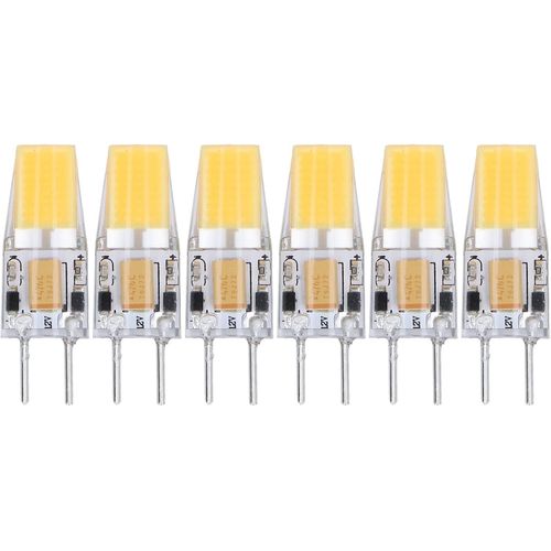 Gy6.35 Ampoule Halogène, 6pcs 5w Ac Dc12v Angle De Faisceau À 360 Degrés Lumière Blanche C 2700k Ampoules À Capsule À Une Extrémité Pour Lustres Plafonniers Lampes D'armoire[L2709]