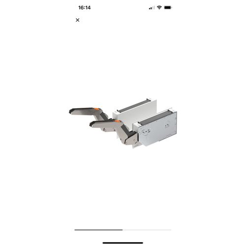 Charnières avec amortisseur de porte horizontale blanc