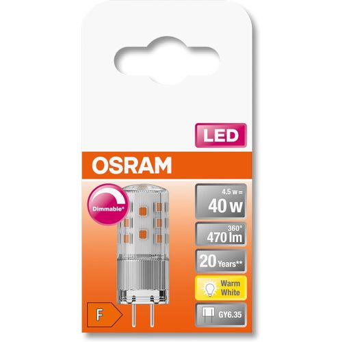 Lampe Led Pin Dimmable Avec Culot Gy6.35, Blanc Chaud (2700k), 320 Lumens, Verre Clair, Multi-Pack[L1466]