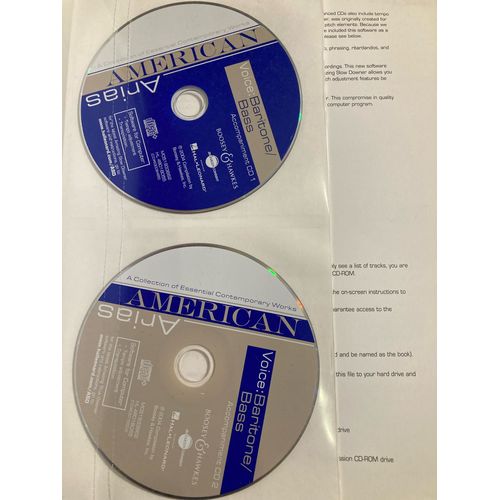 American Arias Voice : Baritone Bass + Cds Accompagnement Boosey And Hawkes, Hal Leonard