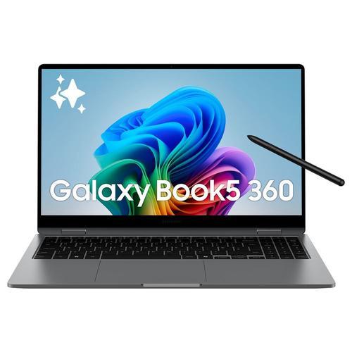 PC Portable Samsung Galaxy Book5 360 écran tactile 15,6'' FHD Copilot+ Intel Core Ultra 7 16 Go RAM 1 To SSD Anthracite