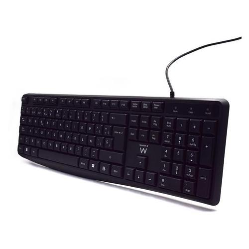 Ewent EW3001 - Clavier - business, with quiet typing - full size - USB - QWERTY - Espagnol - Pour la vente au détail