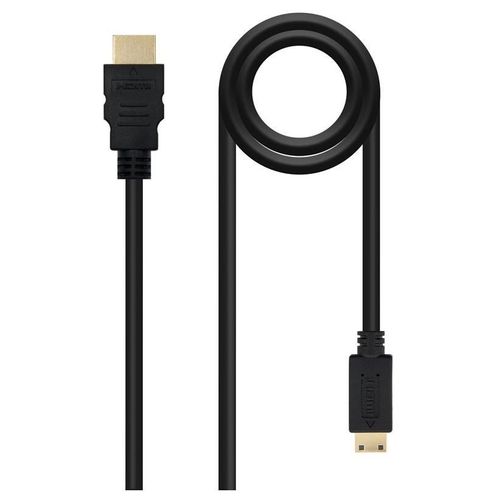 Nanocable - High Speed - câble HDMI - HDMI mâle pour 19 pin mini HDMI Type C mâle - 3 m - noir - câble tressé, support 2560 x 1600 (WQXGA), taux de rafraîchissement jusqu'à 120 Hz