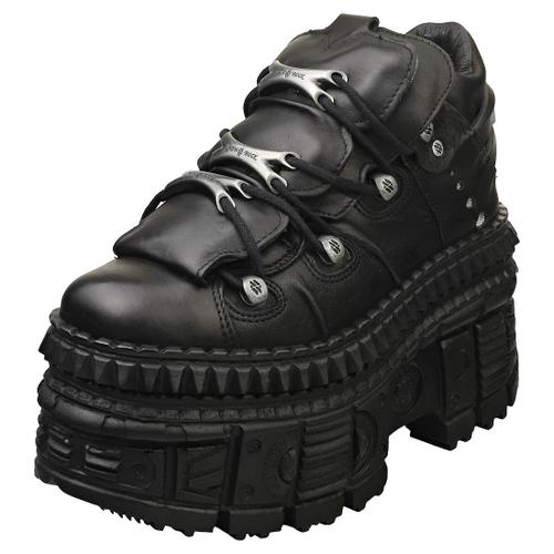 New Rock Mswall106ss9 Mixte Adulte Bottes Platesforme Noir