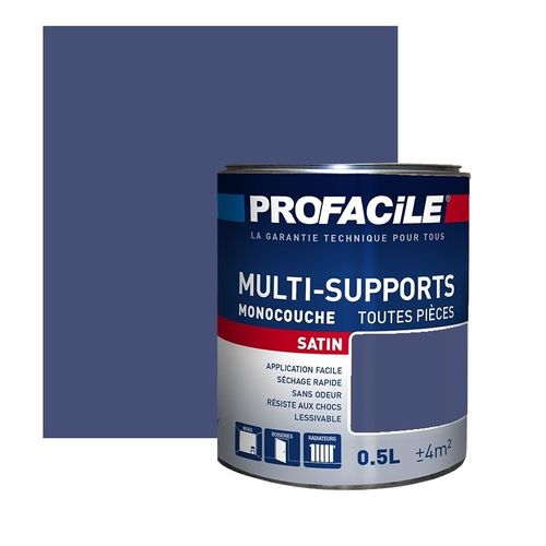 Peinture intérieure multi-supports, satin, murs, plafonds, boiseries, radiateurs, sans odeur, plusieurs teintes PROFACILE 2.5 litres Béton