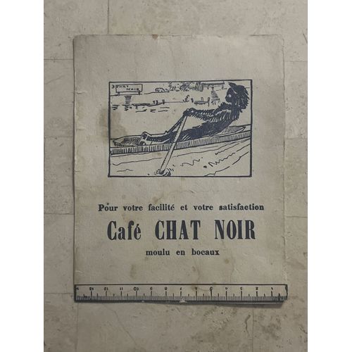 Affiche Publicité Vintage - Café Chat Noir, Moulu En Bocaux - 