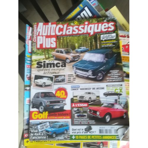 Auto Plus Classiques 16 De 2014 Golf Gti 1600,Cab Gli,Caddy,Peugeot 403 Limousine Commerciale U5,Alfa Giulia Gt 1600 Junior,Seat 600 Savio,Gs 1015 Club,Rolls Royce Silver Cloud 2,Peugeot 405 Mi16