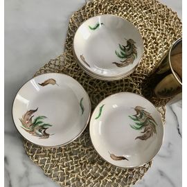 Assiettes À Soupe Fougères Lamartine Digoin Sarreguemines