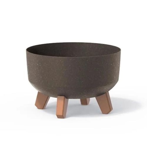 Pot De Fleurs Prosperplast Gracia Low Eco Wood Dgrl240lw-4625w - Couleur Café 3,8l