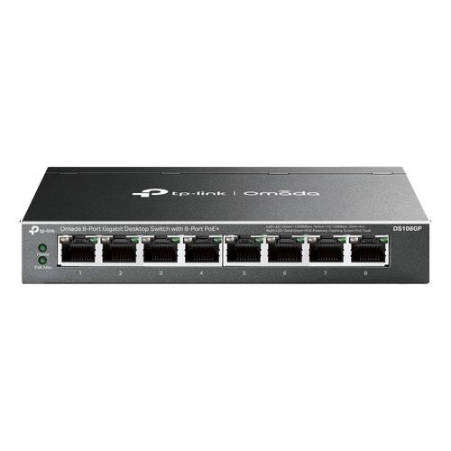 TP-Link Omada DS108GP V1 - Commutateur - non géré - 8 x 10/100/1000 (PoE+) - de bureau - PoE+ (65 W)
