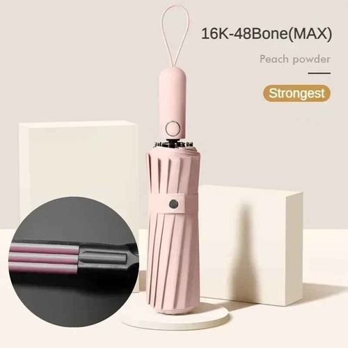 Parapluie Coupe-Vent Entièrement Automatique Pour Homme,Grand Parapluie De Pluie Pliant Renforcé,Protection - 16k-48bone-C4(Max)