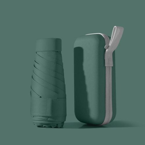 Mini Parapluie Portable Avec Étui,Parasol,Pluie Et Brillance,Utilisation Pour Les Touristes,Unisexe,Voyage- Green-E9653