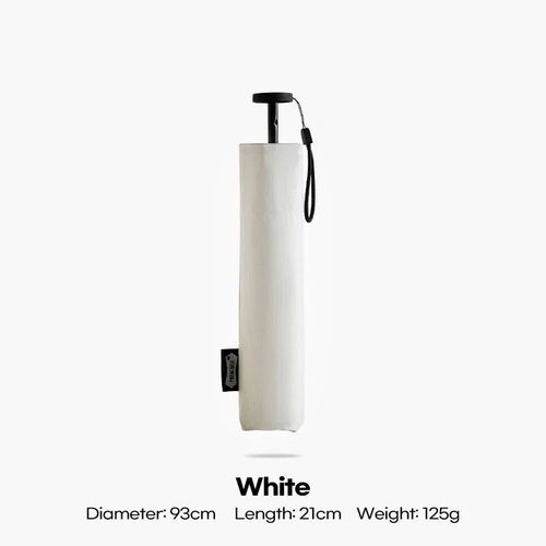 Parapluie Pliant Coupe-Vent En Fibre De Carbone,Paraso Portable,Ultraléger,Anti-Uv,Coupe-Vent,Voyage,Articles - White-E9538