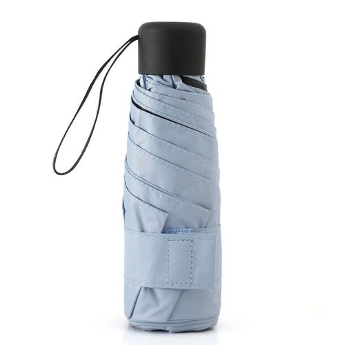 Mini Parapluie De Poche Ultraléger Pour Hommes Et Femmes,Coupe-Vent,Pliant,Compact,Pluie,Crème Solaire,Extérieur- Bleu-D55921
