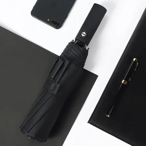 Parapluie Double Couche Pour Homme Et Femme,Parasol,Coupe-Vent,Pluie,Entièrement Existent,Luxe,Business,Homme- Black-B2320