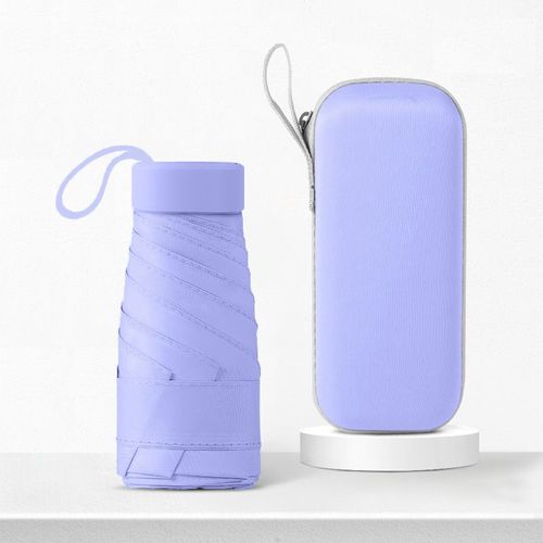 Mini Parapluie Capsule,Protection Contre La Pluie Et Le Soleil,Parasol Portable De Voyage En Plein Air Avec Boîte - Lilac-D1175