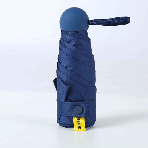 Parapluie De Voyage Compact Ultraléger Pour Homme Et Femme,Mini,Portable,Pliant,Étanche- Bleu Marine
