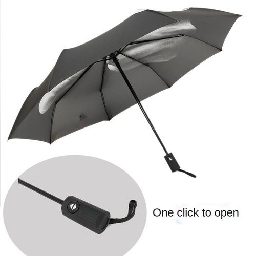 Parapluie Pliant Coupe-Vent Pour Hommes Et Femmes,Parapluies À Doigts Moyens,10 Os,Noir,Pluie- Automatic A