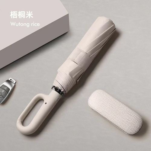 Parapluie Pliable Extra Large Entièrement Automatique Pour Homme,Double Ombrelle,20 Baleines,Pour Le Bain- White-D2934